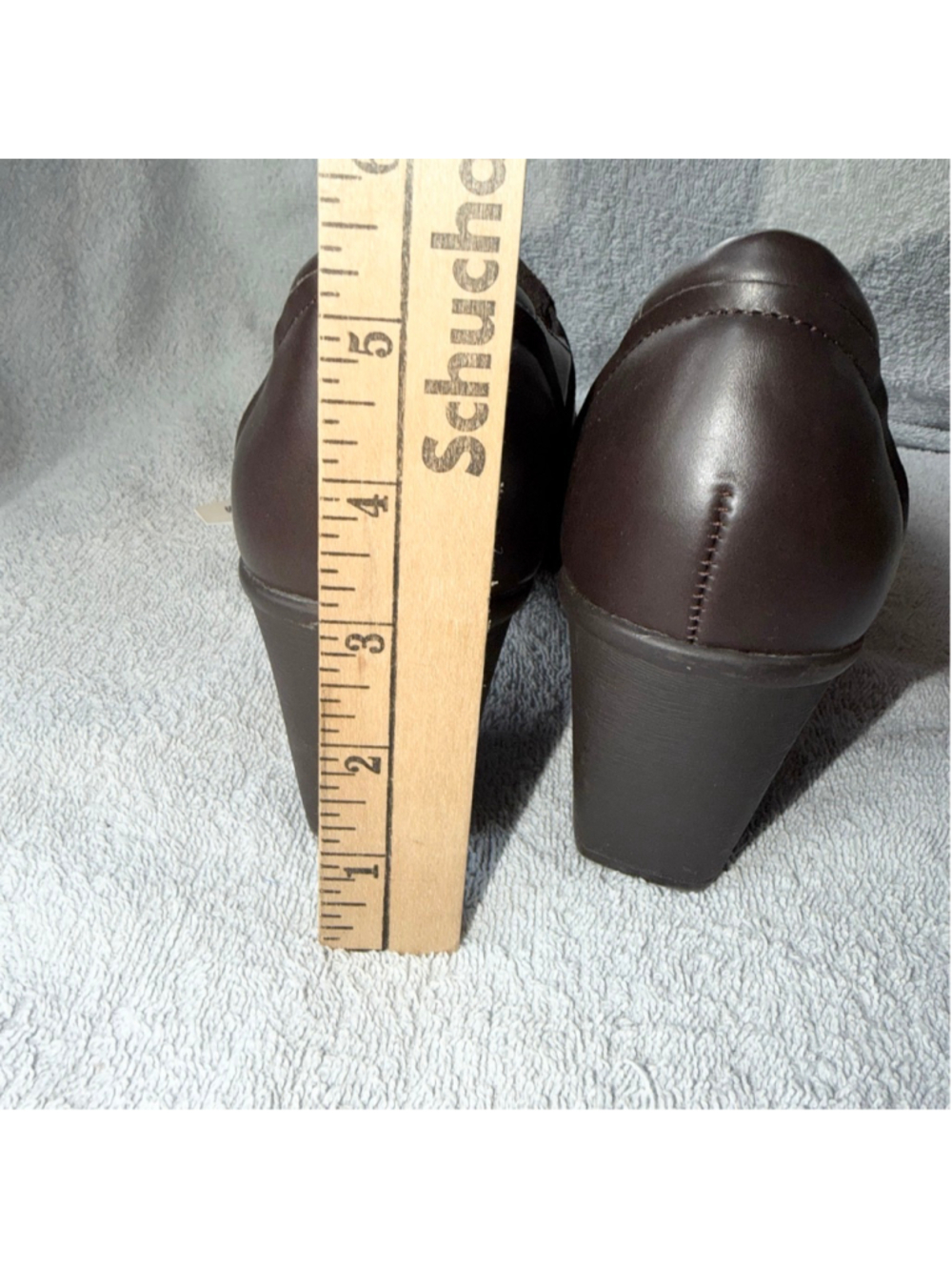 NOS Vintage Women’s Size 8W Thom McAn Leather Heel Clogs/Mules Brown Dress Shoes - Picture 9 of 10